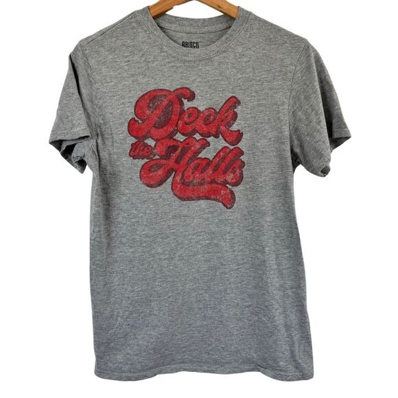 Brisco Brands Holiday Deck The Halls Graphic Shirt Christmas Matching Top Small - Picture 1 of 8